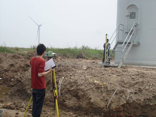 江苏响水滩涂风电场风机桩基检测与沉降观测
